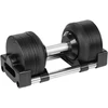 Ketaus reguliuojamo svorio automatinis hantelis 24 kg, 1kg žingsniu, REBEL ACTIVE