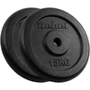 Ketaus svarelių rinkinys 2x15kg, skylė 31mm, klasikinė plokštelė, REBEL ACTIVE