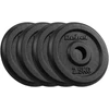 Ketaus svarelių rinkinys 4x2.5kg, skylė 31mm, klasikinė plokštelė, REBEL ACTIVE