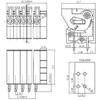 Oem KF141V bevaržė gnybtų jungtis - 4 kontaktų - PCB litavimui - greitoji jungtis