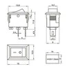 Oem Klavišinis jungiklis su fiksatoriumi KCD11 - baltas - 15x10mm - ON/OFF jungiklis 230V - 2 kontaktų