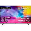 Televizorius Kruger &amp; Matz 55" UHD Google TV DVB-T2/T/C H.265 HEVC TV