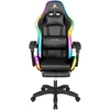 Kruger & Matz GX-150 žaidimų kėdė, juoda, LED, 7 taškų masažas