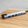 Kruger &amp; Matz Šakotuvas HUB USB C HDMI 2x USB3.0 2x USB C RJ45