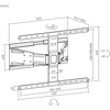 Kruger & Matz Ultra Slim universalus sieninis laikiklis 43"-90" vertikaliai ir horizontaliai reguliuojamas