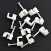 Blow Oem Laikiklių rinkinys plokštiems kabeliams 4 / 4mm - baltas - 100vnt