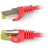 Lanberg Ethernet Patchcord S/FTP 6a 0.25 m tinklo kabelis - raudonas