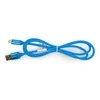LANBERG CA-USBO-22CU-0010-BL laidas Premium Quck Charge 3.0 USB-C M A M 1m Mėlyna