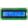 LCD ekranas 2x16 simbolių mėlynas su jungtimis - justPi