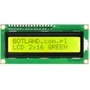 LCD ekranas 2x16 simbolių žalias su jungtimis - justPi