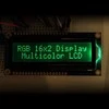 LCD ekranas 2x16 su baltais simboliais RGB + jungtys, Adafruit 399