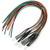 Oem LED 5mm 12V su rezistoriumi ir viela - dviejų spalvų raudona/žalia - bendras katodas - 5 vnt