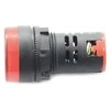 Oem LED indikatorius 12V AC/DC - 28mm - raudonas