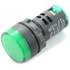 Oem LED indikatorius 230VAC - 28mm - žalias