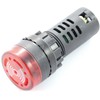 Oem LED indikatorius 24V DC - 28mm - raudonas su garsiniu signalu