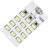 LED plokštė 5730 SMD Micro USB 12 diodų 5V šaltai balta šviesa