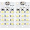 LED plokštė 5730 SMD Micro USB 12 diodų 5V šaltai balta šviesa