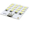LED plokštė 5730 SMD Micro USB 16 diodų 5V šaltai balta šviesa 2vnt