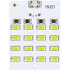 LED plokštė 5730 SMD Micro USB 16 diodų 5V šaltai balta šviesa 2vnt