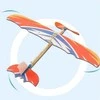 Oem Lėktuvo modelis su gumine pavara 410mm - Lėktuvas vaikams - guminis