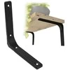 Oem Lentynos atrama 300x185mm - juoda - metalinė Atrama - Rankena