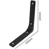 Oem Lentynos atrama 300x185mm - juoda - metalinė Atrama - Rankena