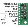 LIS3MDL 3 ašių skaitmeninis magnetometras I2C/SPI, Pololu 2737
