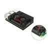 Lonten Technology justPi dėklas Raspberry Pi 4B - aliuminis su dviem ventiliatoriais - juodas - LT-4B02