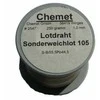 Lydmetalis Bi55.5Pb44.5 1mm 250g žemos lydymosi temperatūros be fliuso Chemet