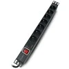 LANBERG PDU-07E-0200-BK PDU 1U 16A 7 rozetės prancūziškas 2m Juodas