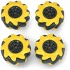 Mecanum ratų rinkinys, 48mm, x4, juodas/geltonas su volais, DFRobot FIT0662-1