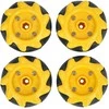 Mecanum ratų rinkinys, 48mm, x4, juodas/geltonas su volais, DFRobot FIT0662-1