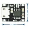 Oem Micro USB įkroviklis 15.3x12.5mm - 1000mA, skirtas Li-pol 1S (3.7V) - TP4056