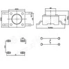 Mikro jungiklio 6x6x5mm techninis brėžinys
