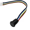 Mini USB moteriškas lizdas - 5+4 kontaktų - tiesus