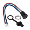 Mini USB moteriškas lizdas - 5+4 kontaktų - tiesus