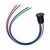 Mini USB moteriškas lizdas - 5+4 kontaktų - tiesus
