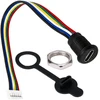 Mini USB moteriškas lizdas - 5+4 kontaktų - tiesus