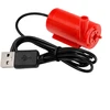 Mini vandens pompa su USB laidu - DC 5V - panardinama - raudona pompa