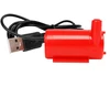 Mini vandens pompa su USB laidu - DC 5V - panardinama - raudona pompa