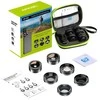 Mobiliojo objektyvo rinkinys APEXEL APL-DG6V2 6 viename universalus (juodas)
