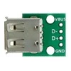 USB A tipo jungties modulis su kontaktų žymėjimu