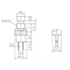 Momentinis mygtukas PBS-110 - raudonas - 250V-1A / 125V-3A - 7mm - apvalus