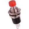 Momentinis mygtukas PBS-110 - raudonas - 250V-1A / 125V-3A - 7mm - apvalus