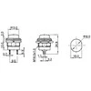 Oem Momentinis mygtukas R13-507 - geltonas - 250V-3A - 16mm - monostabilus - apvalus