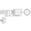 Mygtukas PBS-11A - 250V 1A - bistabilus - apvalus - raudonas