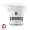 Nedis Išmanusis ZigBee TUYA dūmų jutiklis su sirena 85dB, CR123A, baltas