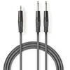 Nedis Kabelis 2x6.3mm mono kištukas - 3.5mm kištukas 1.5m stereo