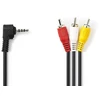 Nedis Kabelis 3xRCA - 3.5mm 4pin kištukai 1.0m