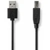 Nedis Kabelis spausdintuvui USB 2.0 A kištukas - USB B kištukas 480Mbps 2m, juodas